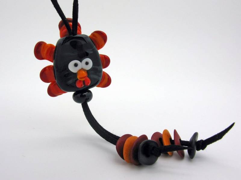 Lange Kette Mit Großem Lampwork Truthahn, Truthahn Kette, Pute, Puten Geflügel Für Den Hals Lange Kette Mit Großem Lampwork Truthahn, Truthahn Kette, Pute, Puten Geflügel Für Den Hals von CajasBoutique