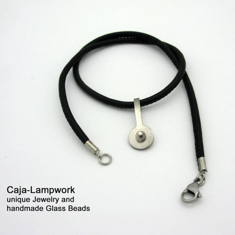 Leder Collier Mit Wechselanhänger Und Gewinde, Anhänger M 2, 5Er Schraube, Wechselschmuck, Kette Für Ring Top's, Verschiedene Längen von CajasBoutique