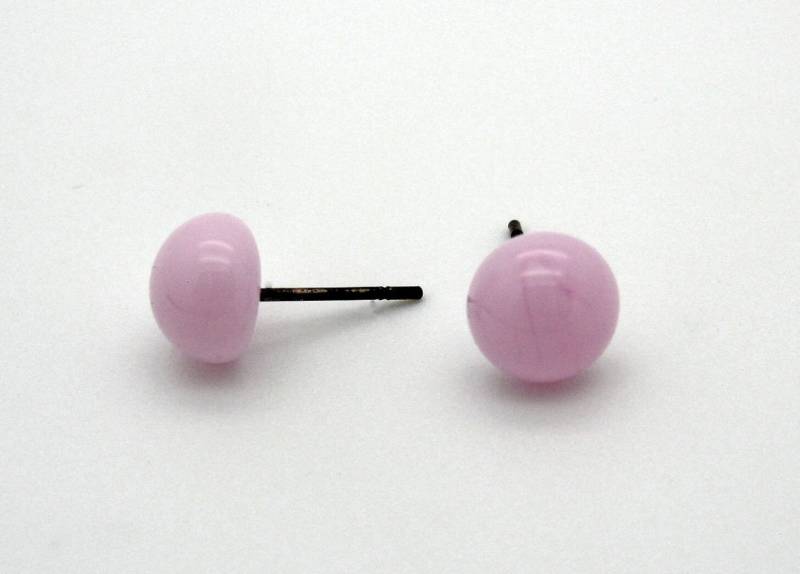 Rosa Lampwork Ohrstecker, Glas Ohrstecker Rosa Lampwork Ohrstecker, Glas Ohrstecker von CajasBoutique