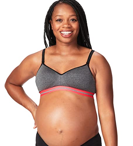 Cake Lingerie Damen Charley M by Cake Buddy Women's Nursing Seamless | Contour T-Shirt Maternity Bra for Pregnancy Umstands-BH, Grau (Grey Heather Grey), 85D (Herstellergröße X-Large) von Cake Maternity