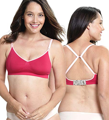 Cake Lingerie Damen Charley M by Cake Flourish Women's Nursing Seamless | Maternity Bra for Pregnancy Umstands-BH, Rot (Red Cerise), 80C (Herstellergröße: Medium/Large) von Cake Maternity