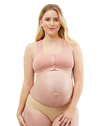 Cake Maternity Damen Biscotti Bügelloser Still, Schwangerschafts-und Geburts BH mit voller Abdeckung, Undurchsichtige, Rose, XL von Cake Maternity