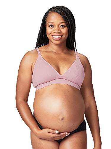 Cake Maternity Damen Freckles Recycled Wire Free Nursing Bra for Breastfeeding Plunge-BH, Blickdicht, Mauve, XL von Cake Maternity