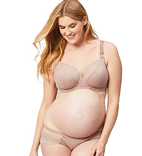 Cake Maternity Damen TimTams Women's Flexible Wire Nursing Bra Balconette-BH, Taupe, 40F Uk/ 90G EU von Cake Maternity