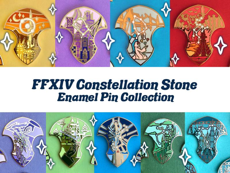 Final Fantasy Xiv Konstellation Convokation Stein Emaille Pin Set von CakeyQuake
