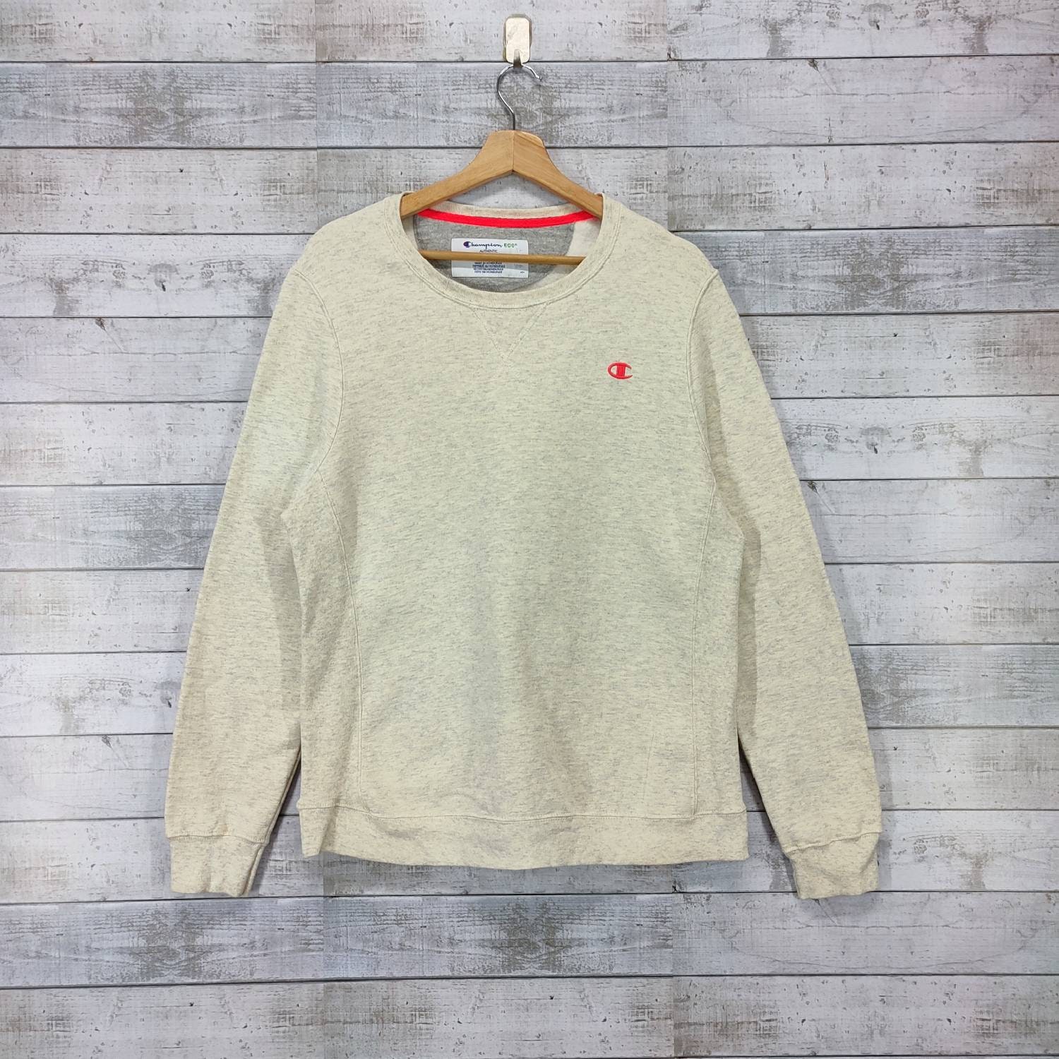 Champion Sweatshirt | Pullover Vintage Crewneck Für Herren Damen Creme Größe M von Cakoivintage