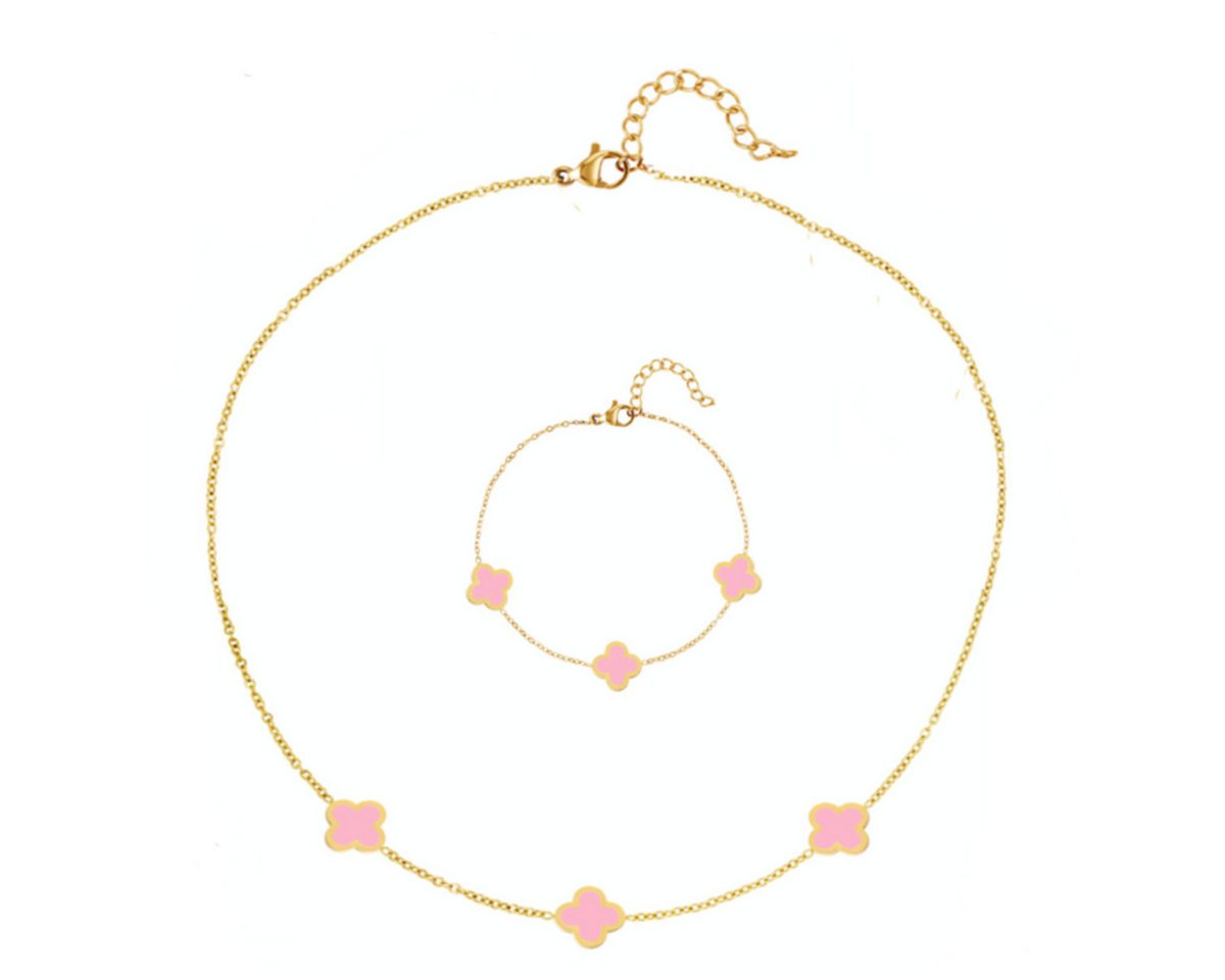 Cala Rose Edelstahlkette Set Halskette & Armband SUMMER CLOVER Cala Rose Edelstahlkette Set Halskette & Armband SUMMER CLOVER von Cala Rose