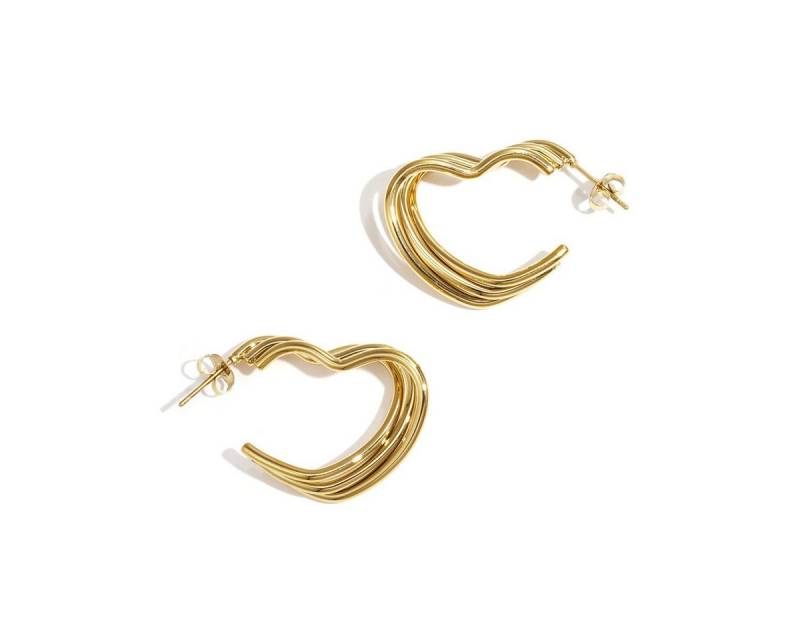 Cala Rose Paar Creolen WAVY HEART von Cala Rose