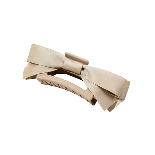 Calager Haar Grip Delicate Styling Werkzeug Band Bowknot Dekor Klaue Anti-slip Zähne Clip Zurück Kopf Dusche Pin Frauen Mädchen dekorativ Khaki von Calager