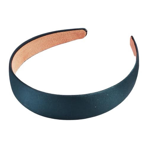 Calager Temperament-Hervorhebungs-Stirnband, vielseitiger 3 cm breiter Haarreifen, einfarbig, mit Stoff umwickelt, weiches Haarband Grün von Calager