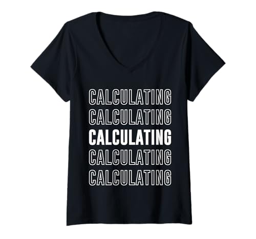 Damen Berechnung T-Shirt mit V-Ausschnitt Damen Berechnung T-Shirt mit V-Ausschnitt von Calculating Apparel