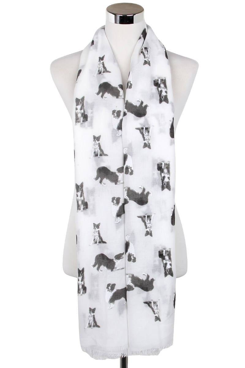 Border Collie Schäferhund Großer Wickelschal in 8 Farben Cotton Blend Border Collie Schäferhund Großer Wickelschal in 8 Farben Cotton Blend von Calderdalejewllery