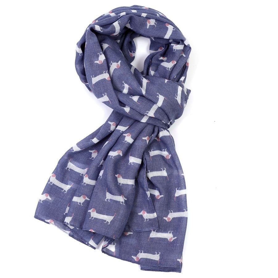 Niedliche Neuer Dackel Daxi Sausage Dog Print Schal Wrap in 4 Farben Zur Auswahl Niedliche Neuer Dackel Daxi Sausage Dog Print Schal Wrap in 4 Farben Zur Auswahl von Calderdalejewllery