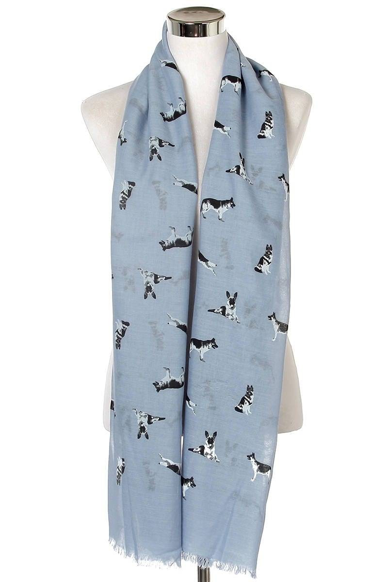 Schäferhund Elsässer Hund Großer Wickelschal 3-Farbig Aus Baumwollgemisch von Calderdalejewllery