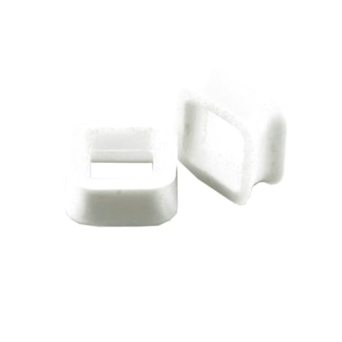 Calefee 10mm Ohrtunnel, Silikon Flesh Plug Weiße Quadratische Form Ohr Piercing für Herren Piercing-Schmuck 2 Stücke von Calefee