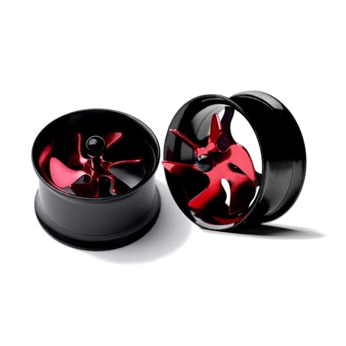 Calefee 20mm Ohr Flesh Tunnel, Ohr Plug Edelstahl Schraubgewinde mit Rotierendem Fächer Ohr Expander für Herren Ohr-Stretching 2 Stücke von Calefee