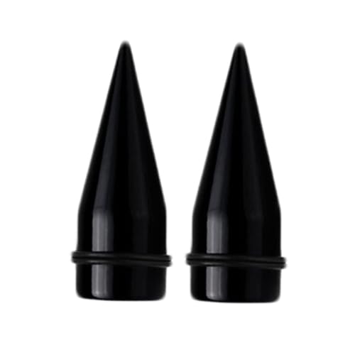 Calefee 25mm Ohr Flesh Plug, Acryl Ohr Tunnel Schwarzer Taper Tunnel Stretching Damen Ohr Expander 2 Stücke von Calefee