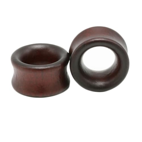 Calefee 8mm Ohr Tunnel, Holz Ohr Flesh Plug Unisex Braun Tunnel Stretching Damen Piercing-Schmuck 2 Stücke von Calefee
