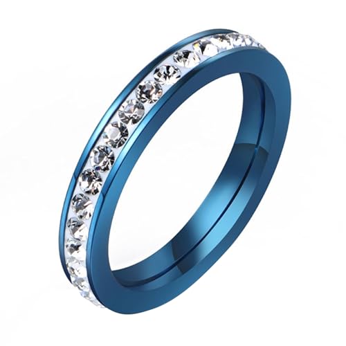 Calefee Ehering Damen Einzeln Schlicht, Ring Personalisierbar Damen Edelstahl Ewigkeitsring 3,5 mm Breit, Größe 60 von Calefee