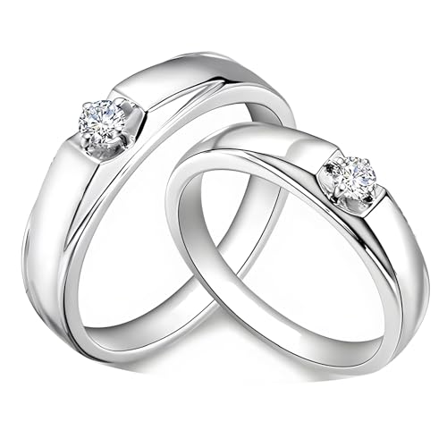 Calefee Ehering Paar für Mann und Frau, Hochzeit Ringe Gold 750 mit Moissanit, Verlobungsring Herren und Damen Größe 47 bis 70 von Calefee