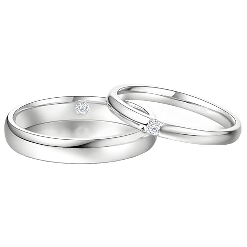Calefee Eheringe Paarpreis, Verlobungsringe Gold 585 Paar mit Diamant, Trauringe Herren und Damen Gr. 47 bis 70 von Calefee