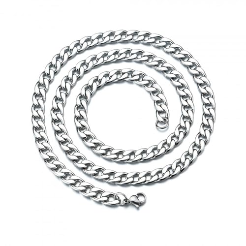 Calefee Kette Edelstahl Herren, Panzerkette 60cm Länge 10mm Breit Halskette Damen Hip Hop Ohne Anhänger Calefee Kette Edelstahl Herren, Panzerkette 60cm Länge 10mm Breit Halskette Damen Hip Hop Ohne Anhänger von Calefee