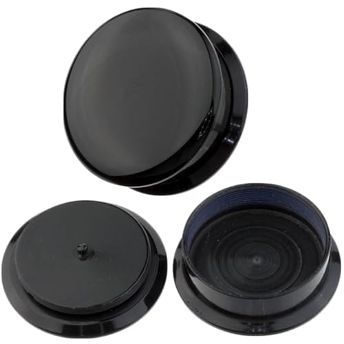 Calefee Ohr Plug 12mm, Acryl Ohr Tunnel Schraubgewinde Schwarzes Rund Ohr Piercing für Herren Ohr-Stretching 2 Stücke von Calefee