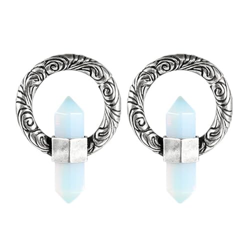 Calefee Ohr Plug 6.3mm Anhänger, Piercing Tunnel Kupfer mit Stein, Ohrdehner für Damen und Herren 2er Set Calefee Ohr Plug 6.3mm Anhänger, Piercing Tunnel Kupfer mit Stein, Ohrdehner für Damen und Herren 2er Set von Calefee