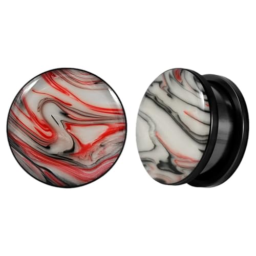 Calefee Ohr Tunnel 22mm, Piercing Tunnel mit Gewinde Edelstahl mit Buntem Stein, Ohrdehner für Damen und Herren 2er Set Calefee Ohr Tunnel 22mm, Piercing Tunnel mit Gewinde Edelstahl mit Buntem Stein, Ohrdehner für Damen und Herren 2er Set von Calefee