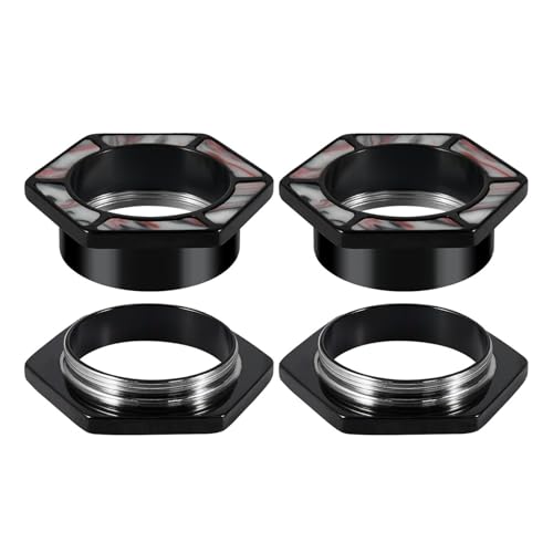 Calefee Ohr Tunnel 8mm, Piercing Tunnel Schraubgewinde Edelstahl Schwarze Sechseckform, Ohrdehner für Damen und Herren 2er Set Calefee Ohr Tunnel 8mm, Piercing Tunnel Schraubgewinde Edelstahl Schwarze Sechseckform, Ohrdehner für Damen und Herren 2er Set von Calefee