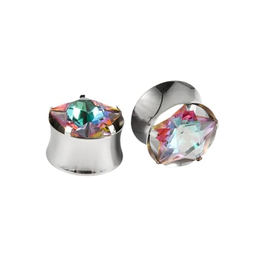 Calefee Plugs 8mm, Ohr Plug aus Edelstahl mit sternförmigem Zirkonia, Piercing Schmuck Ohr Expander für Damen 2er Set Calefee Plugs 8mm, Ohr Plug aus Edelstahl mit sternförmigem Zirkonia, Piercing Schmuck Ohr Expander für Damen 2er Set von Calefee