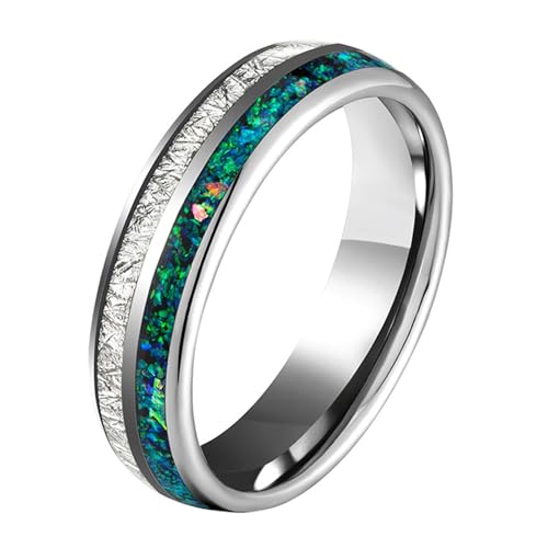 Calefee Ring Schlicht Herren Eheringe, Wolfram Ringe Eheringe Personalisiert Bandring Breit 8 mm Zweifarbiges, gr. 62 von Calefee
