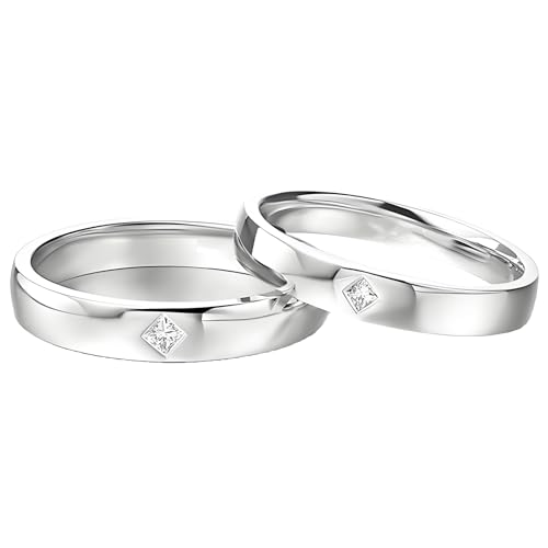 Calefee Ringe Partnerringe Set, Trauringe Paarpreis Platin mit Moissanit, Verlobungsringe Herren und Damen Größe 47 bis 70 Calefee Ringe Partnerringe Set, Trauringe Paarpreis Platin mit Moissanit, Verlobungsringe Herren und Damen Größe 47 bis 70 von Calefee
