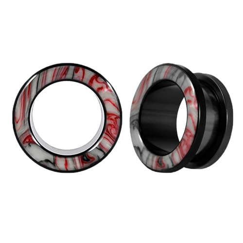 Calefee Tunnel 25mm, Ohr Tunnel mit Gewinde Edelstahl mit Buntem Stein, Piercing Schmuck Ohrdehner für Herren 2er Set Calefee Tunnel 25mm, Ohr Tunnel mit Gewinde Edelstahl mit Buntem Stein, Piercing Schmuck Ohrdehner für Herren 2er Set von Calefee