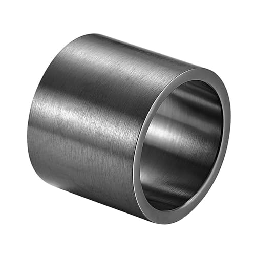 Calefee Verlobungsringe Herren Schlicht, Männer Ringe Edelstahl Eheringe Bandring Matt Gebürstet Breit 19 mm, Größe 65 von Calefee