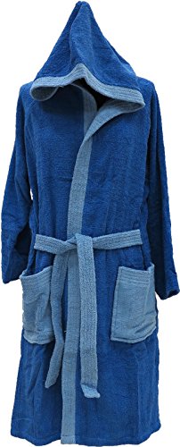 Caleffi - Bademantel Kinder – Weicher Kinderbademantel aus Baumwolle und Frottee, Jungen & Mädchen mit Kapuze und Gürtel von Caleffi