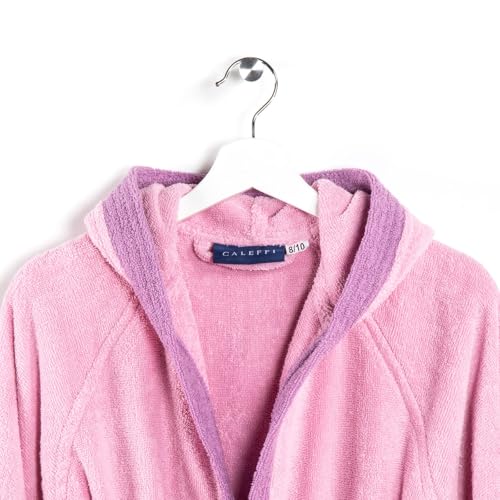 Caleffi - Bademantel Kinder – Weicher Kinderbademantel aus Baumwolle und Frottee, Jungen & Mädchen mit Kapuze und Gürtel von Caleffi