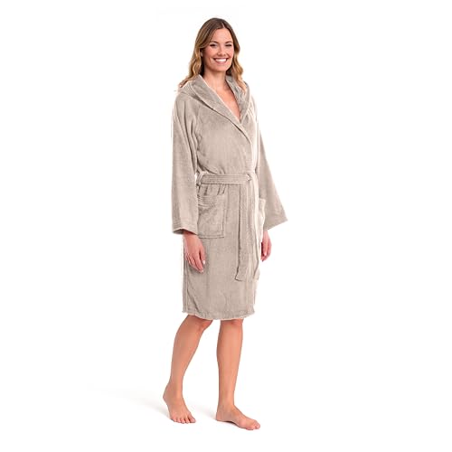 Caleffi Unisex Bademantel für Erwachsene, Damen, Herren, Kapuze, aus weichem Frottee, hydrophile Baumwolle, 450 g/m², waschbar, Ib Maschinenwäsche 40 °C, Trockner, Größe 1009904, Sand, XXL/3XL Caleffi Unisex Bademantel für Erwachsene, Damen, Herren, Kapuze, aus weichem Frottee, hydrophile Baumwolle, 450 g/m², waschbar, Ib Maschinenwäsche 40 °C, Trockner, Größe 1009904, Sand, XXL/3XL von Caleffi