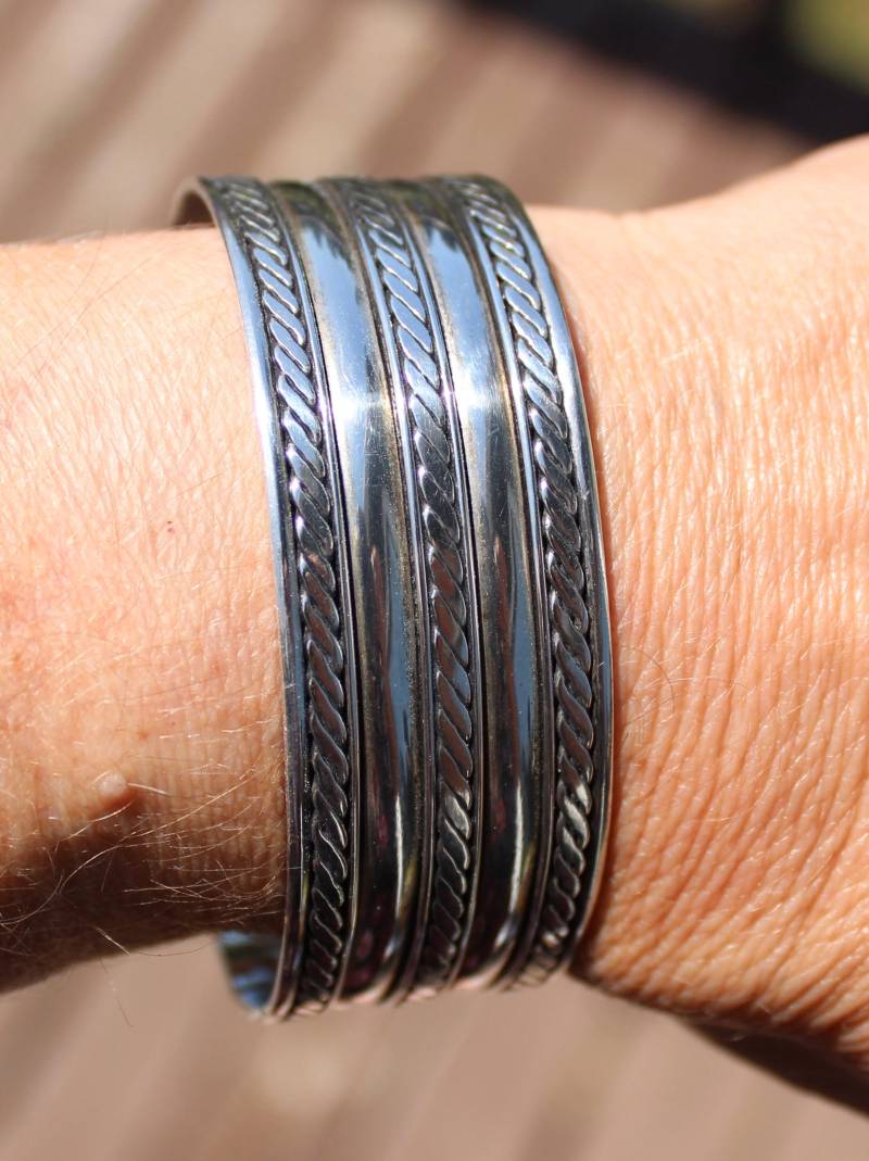 Schöne Vintage Sterling Silber Armreif von Calessabay