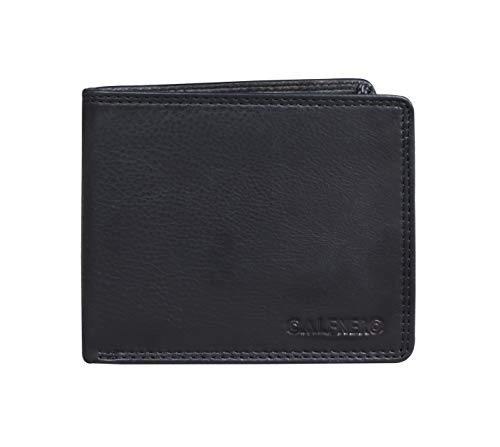 Bifold Ledergeldbörsen für Herren – RFID-blockierend, echtes Leder, schmale Vordertasche für Herren mit Calfnero von Calfnero