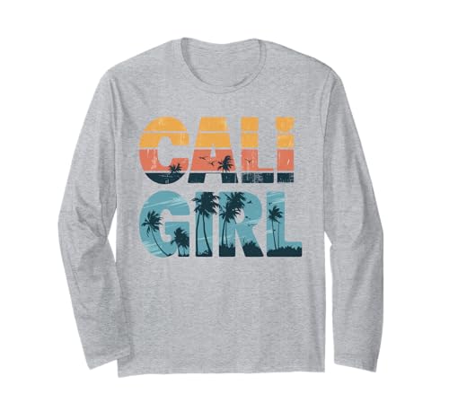 Cali Girl Tshirt California Beach Sommer Urlaub 70er Retro Langarmshirt Cali Girl Tshirt California Beach Sommer Urlaub 70er Retro Langarmshirt von Cali Girl Shirt Vintage Retro Beach Mädchen Urlaub