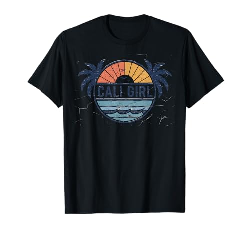 Cali Girl Tshirt California Beach Sommer Urlaub 70er Retro T-Shirt Cali Girl Tshirt California Beach Sommer Urlaub 70er Retro T-Shirt von Cali Girl Shirt Vintage Retro Beach Mädchen Urlaub