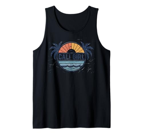 Cali Girl Tshirt California Beach Sommer Urlaub 70er Retro Tank Top Cali Girl Tshirt California Beach Sommer Urlaub 70er Retro Tank Top von Cali Girl Shirt Vintage Retro Beach Mädchen Urlaub