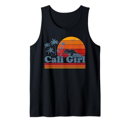 Cali Girl Tshirt California Beach Sommer Urlaub 70er Retro Tank Top Cali Girl Tshirt California Beach Sommer Urlaub 70er Retro Tank Top von Cali Girl Shirt Vintage Retro Beach Mädchen Urlaub