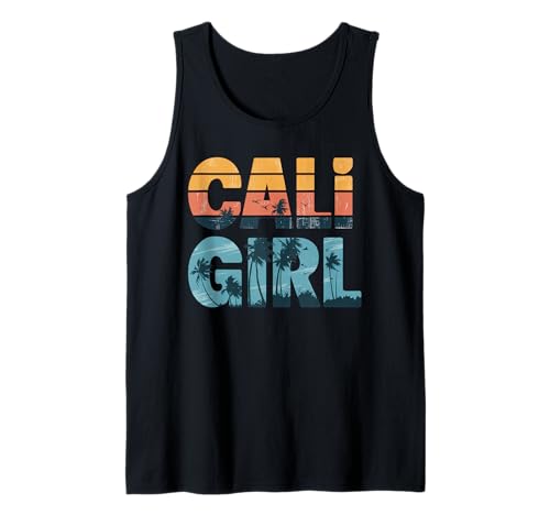 Cali Girl Tshirt California Beach Sommer Urlaub 70er Retro Tank Top Cali Girl Tshirt California Beach Sommer Urlaub 70er Retro Tank Top von Cali Girl Shirt Vintage Retro Beach Mädchen Urlaub