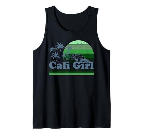Cali Girl Tshirt California Beach Sommer Urlaub 70er Retro Tank Top Cali Girl Tshirt California Beach Sommer Urlaub 70er Retro Tank Top von Cali Girl Shirt Vintage Retro Beach Mädchen Urlaub