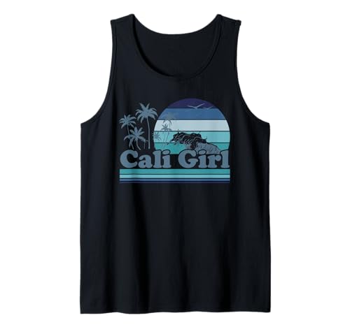 Cali Girl Tshirt California Beach Sommer Urlaub 70er Retro Tank Top Cali Girl Tshirt California Beach Sommer Urlaub 70er Retro Tank Top von Cali Girl Shirt Vintage Retro Beach Mädchen Urlaub