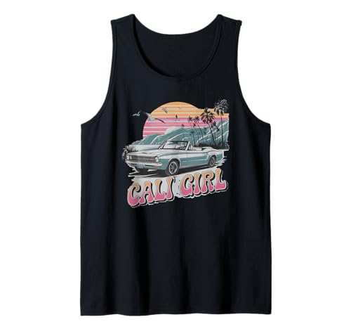 Cali Girl Tshirt California Beach Sommer Urlaub 70er Retro Tank Top Cali Girl Tshirt California Beach Sommer Urlaub 70er Retro Tank Top von Cali Girl Shirt Vintage Retro Beach Mädchen Urlaub