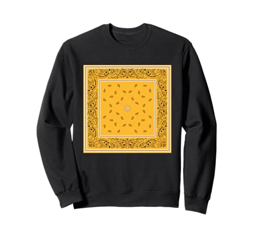 Gelbes Bandana-Print Gold Paisley-Muster Flicken-T-Shirt Sweatshirt Gelbes Bandana-Print Gold Paisley-Muster Flicken-T-Shirt Sweatshirt von CaliDesign