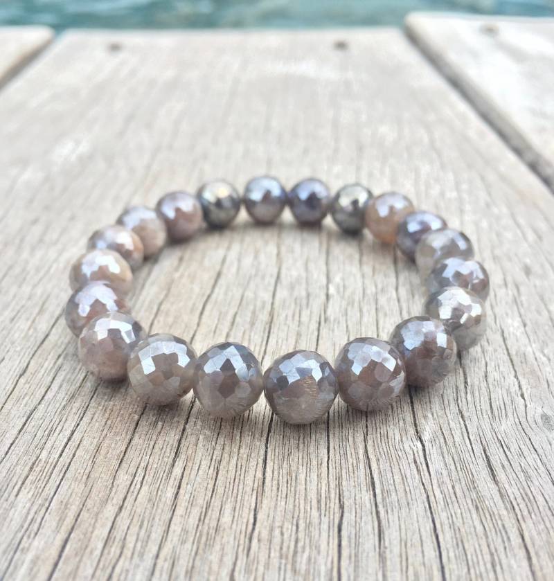 Ab Schwarzer Mondstein Armband Facettierter Edelstein, Boho Chic Schmuck Ab Schwarzer Mondstein Armband Facettierter Edelstein, Boho Chic Schmuck von CaliKhloe